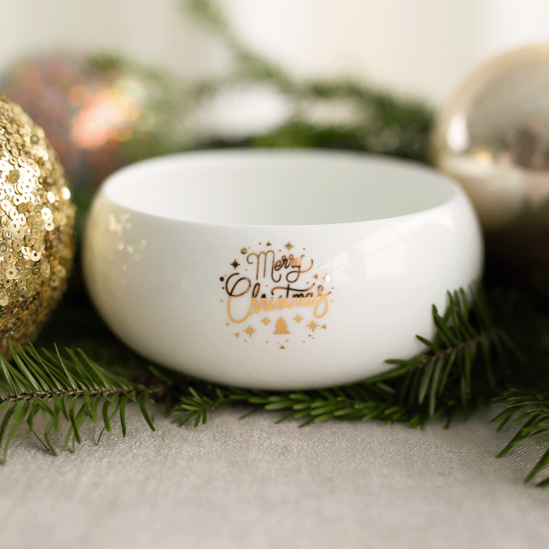 Miska na cereálie 10 cm — Premium Platinum Line Merry Christmas
