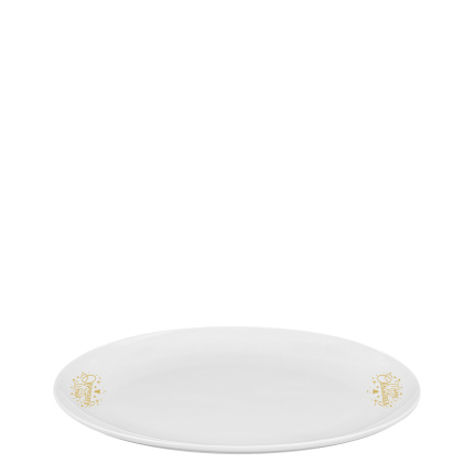 Oválný servírovací talíř 26 cm — Premium Platinum Line Merry Christmas