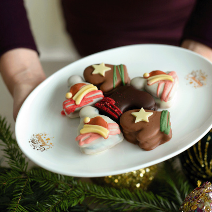 Oválný servírovací talíř 26 cm — Premium Platinum Line Merry Christmas