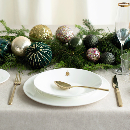 Hluboký talíř 22 cm — Premium Platinum Line Merry Christmas