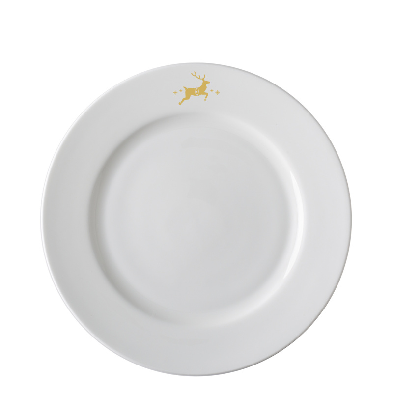 Mělký servírovací talíř 28 cm — Premium Platinum Line Merry Christmas