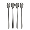 Latté lžičky se srdíčkem šedé 4 ks set — Love Cutlery