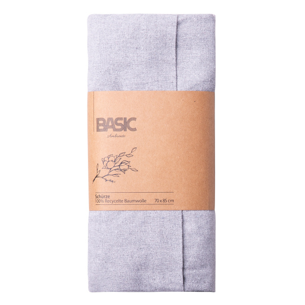 Světle šedá bavlněná zástěra 70 x 85 cm – Basic Ambiente