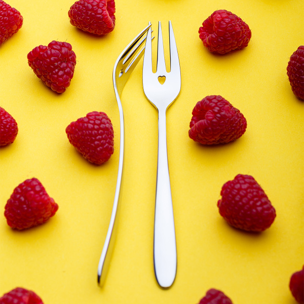 Vidličky na moučník se srdíčkem 6 ks | Love Cutlery