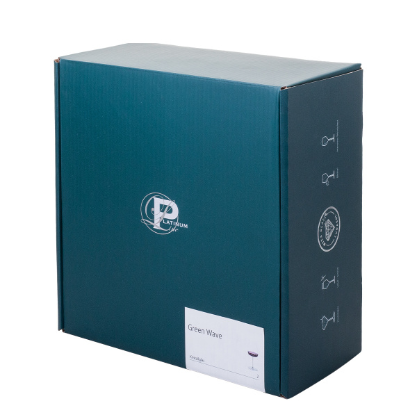 Sklenice na červené víno 765 ml sada 2 ks – Green Wave Platinum Line Lunasol II