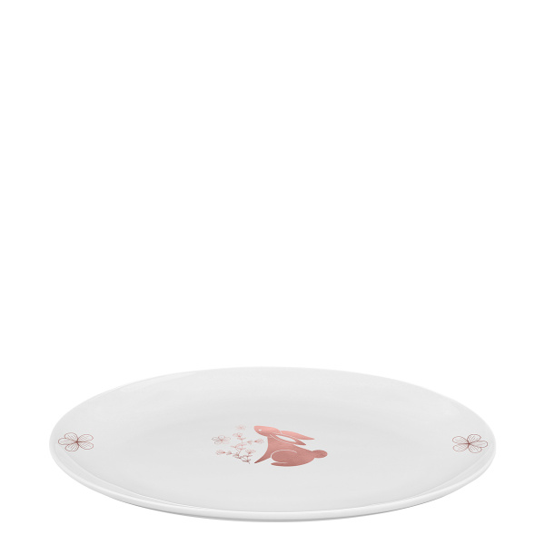 Oválný servírovací talíř Bunny 26 cm – Premium Platinum Line Easter