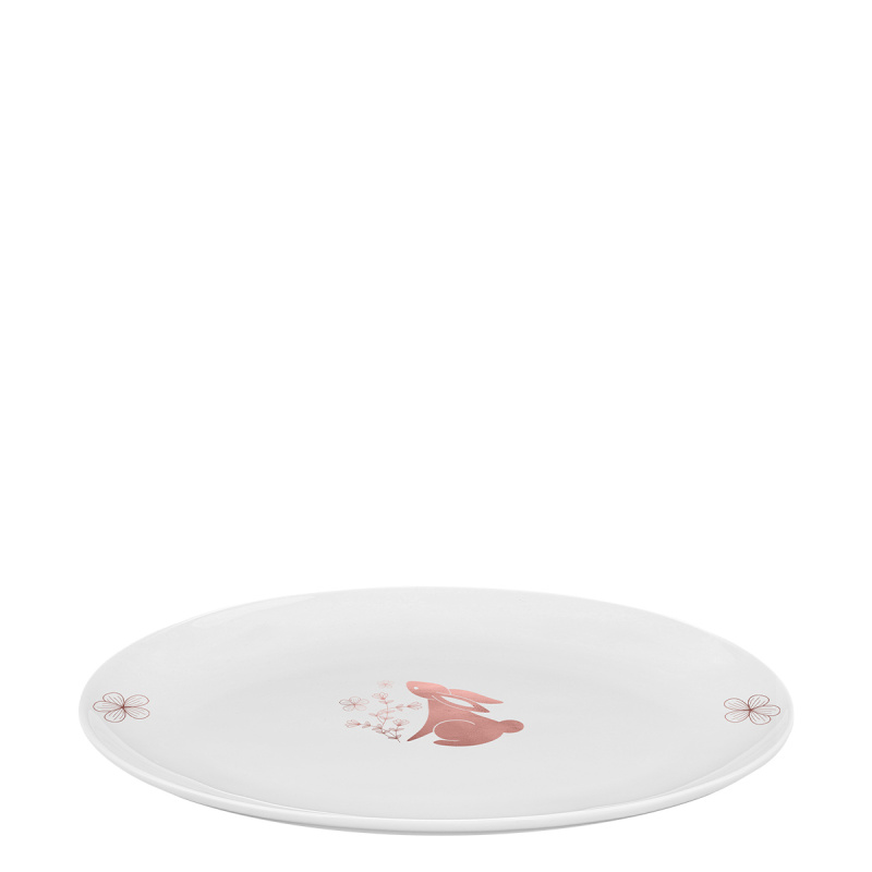 Oválný servírovací talíř Bunny 26 cm – Premium Platinum Line Easter