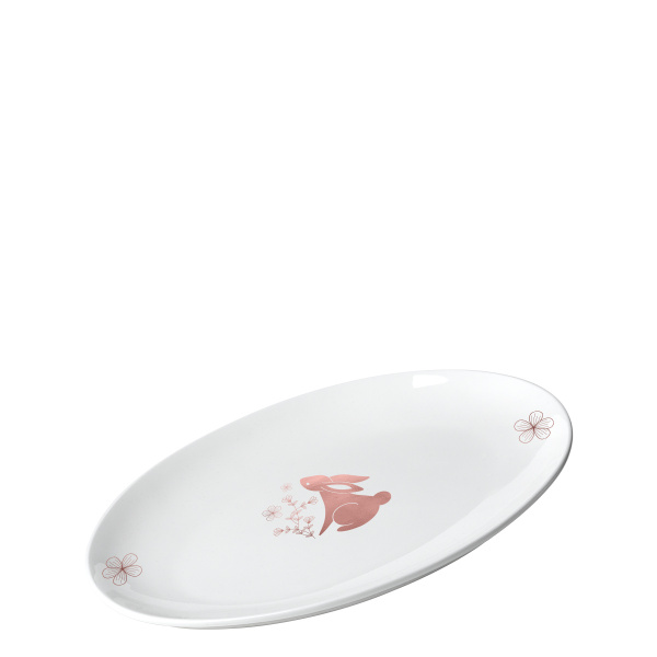 Oválný servírovací talíř Bunny 26 cm – Premium Platinum Line Easter