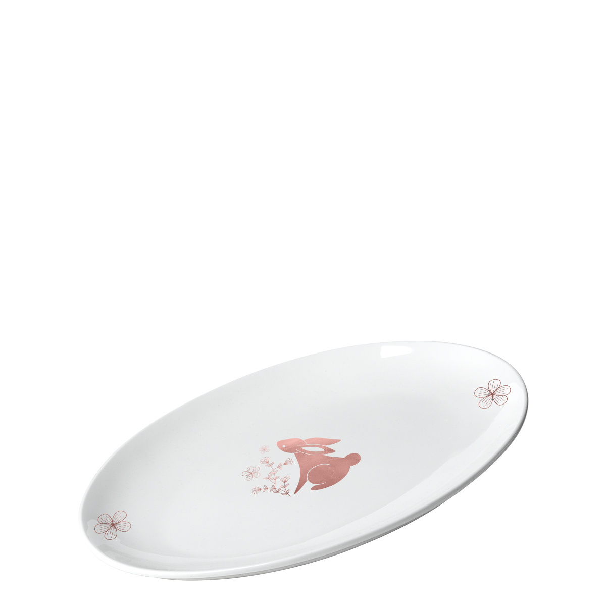 Oválný servírovací talíř Bunny 26 cm – Premium Platinum Line Easter