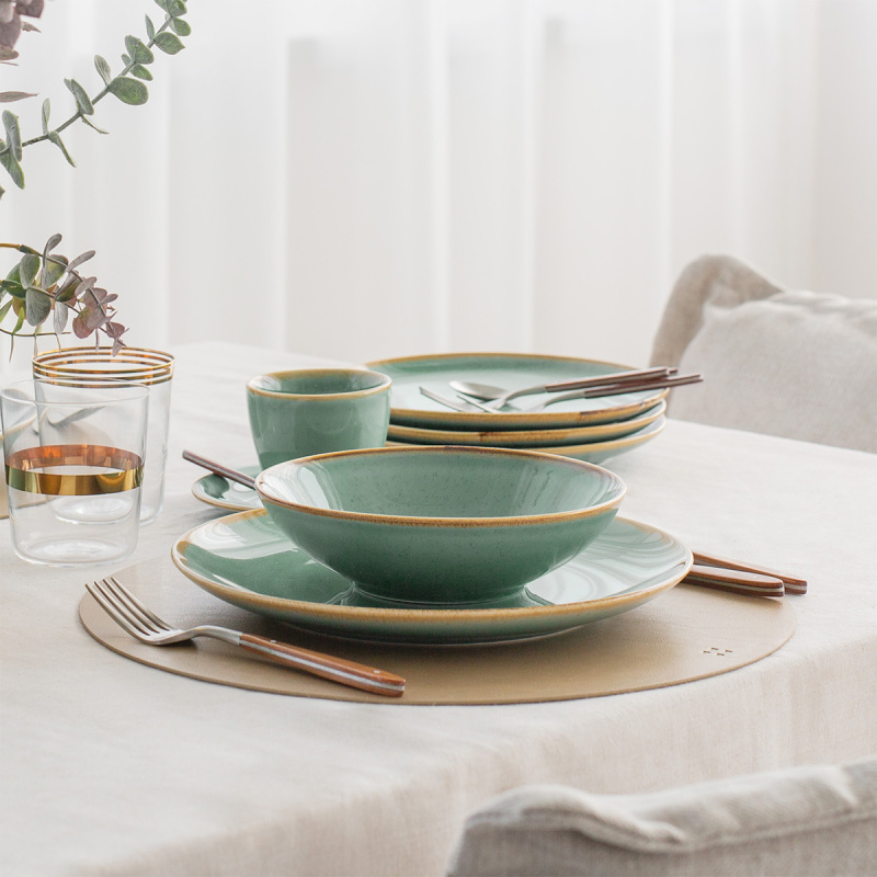 Porcelánová sada 30 ks – Sand tyrkysová – Gaya