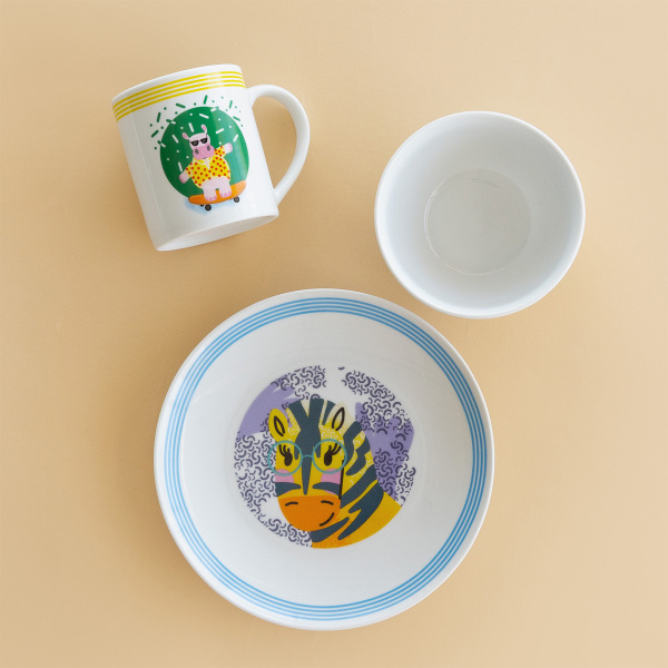 Dětská porcelánová sada 3 ks — Jungle Patrol