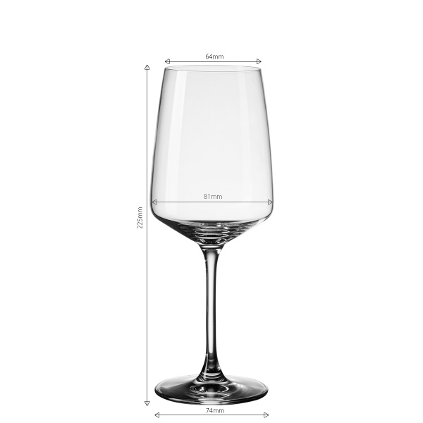 Sklenice na bílé víno 400 ml sada 4 ks - Century Glas Lunasol