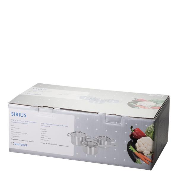 Set hrnců 6 ks - Sirius Triply Lunasol