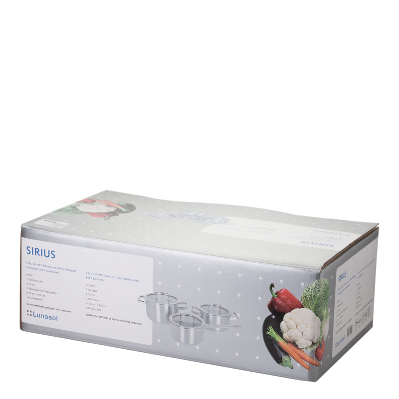 Set hrnců 6 ks - Sirius Triply Lunasol