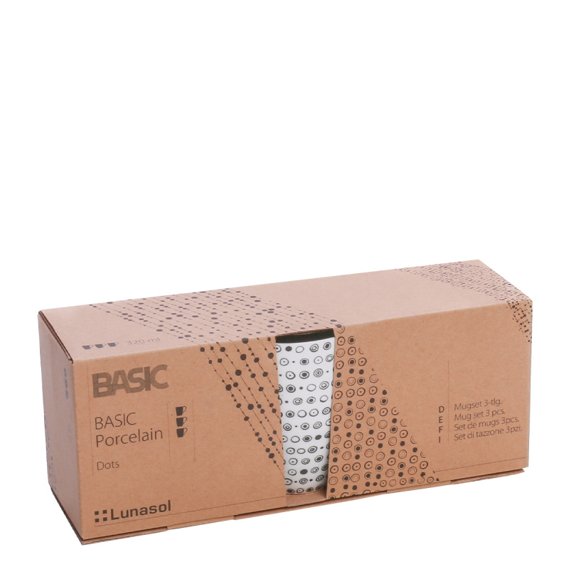 Sada šálků 3 ks - Basic Dots