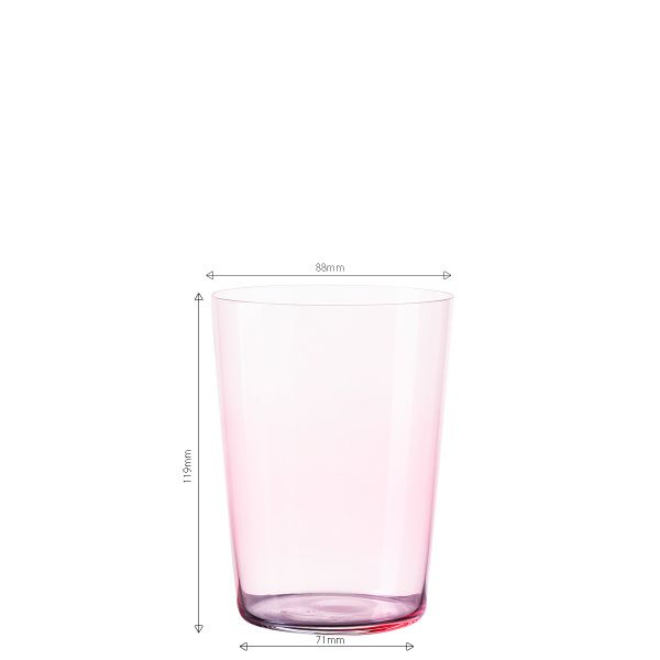 Sklenice Tumbler červené 515 ml sada 6 ks – 21st Century Glas Lunasol META Glass