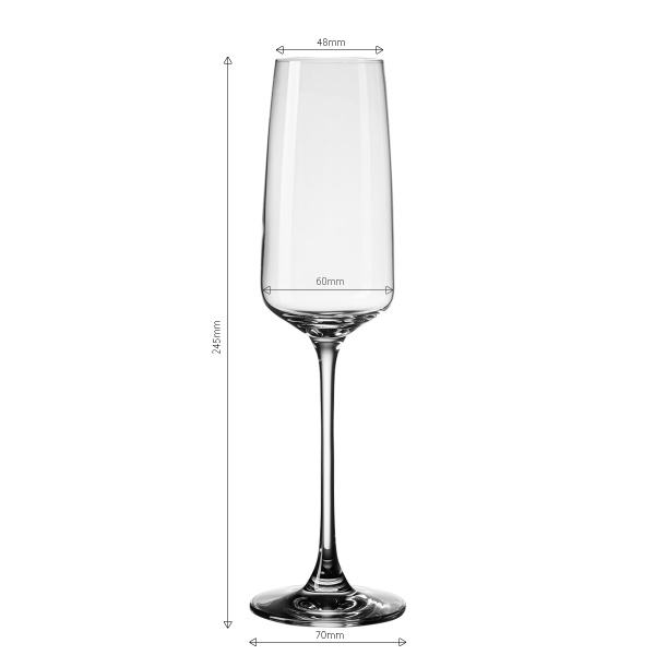 Sklenice na šampaňské 250 ml sada 4 ks - 21st Glas Lunasol META Glass