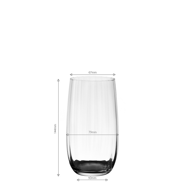 Sklenice Tumbler 490 ml sada 6 ks - Optime Line Glas Lunasol