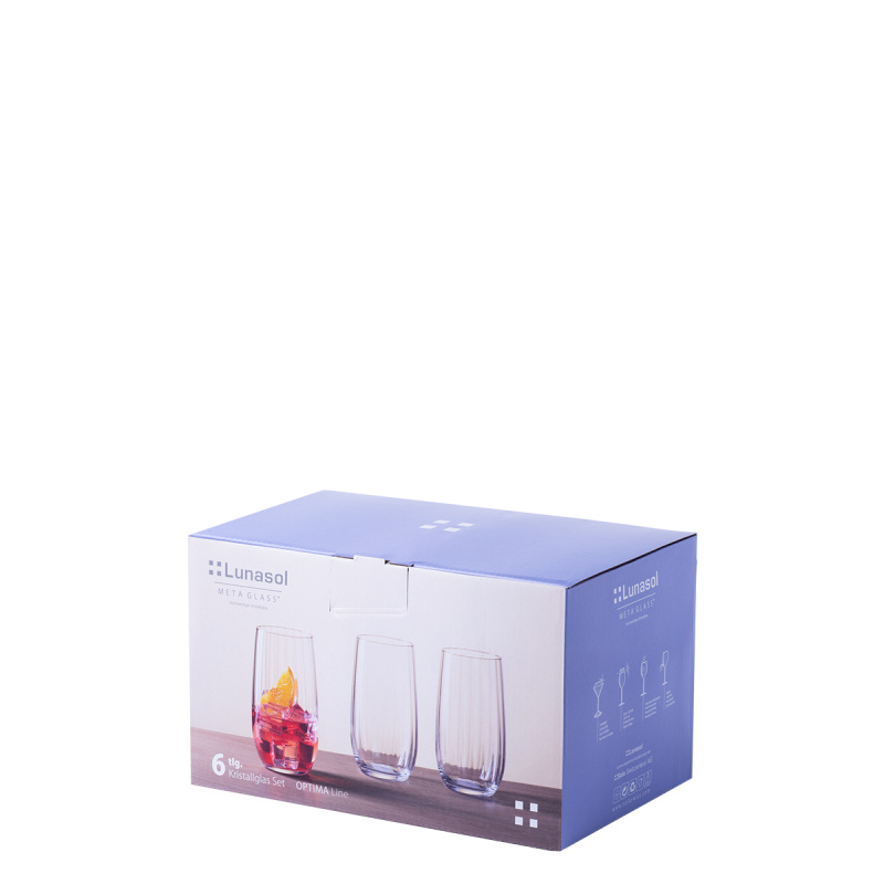 Sklenice Tumbler 490 ml sada 6 ks - Optime Line Glas Lunasol
