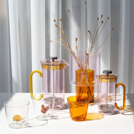 French Press malý růžový 400 ml | Ichendorf