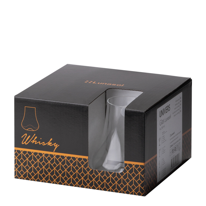 Sklenice na whisky Wave 240 ml, sada 4 ks - Univers Glas Lunasol