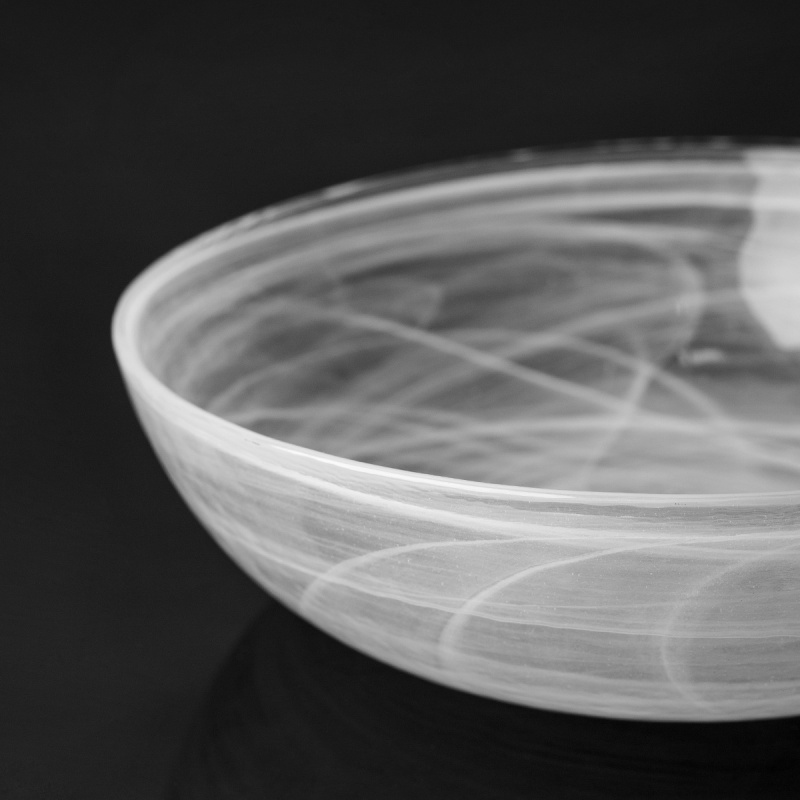 Miska bílá 18 cm - Elements Glass