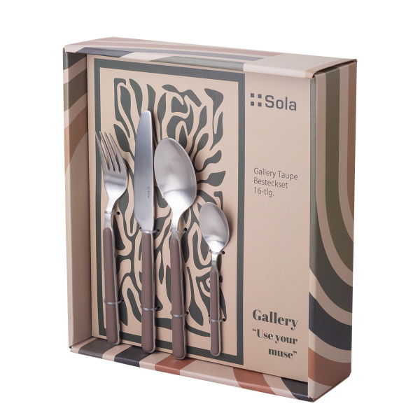 Příborová sada 16 ks - Gallery taupe matná