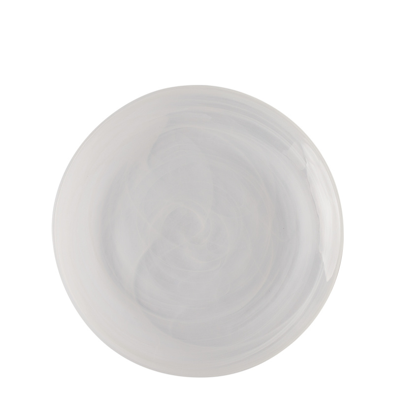 Talíř mělký bílý 21 cm - Elements Glass