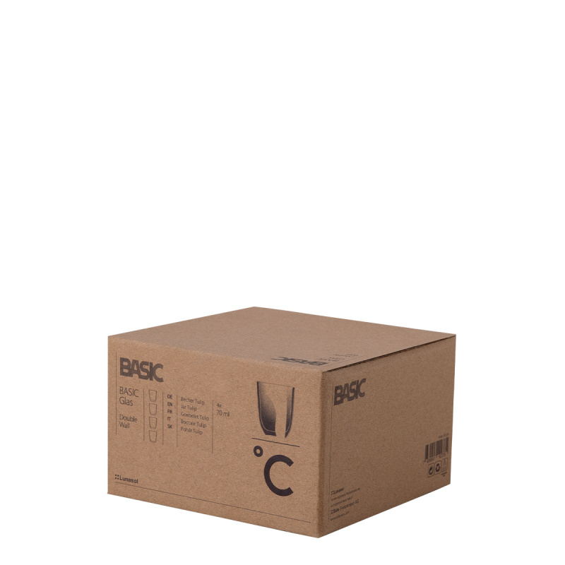 Sklenice BASIC Glas Double Wall 70 ml - sada 4 ks