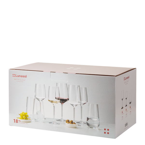 Startovací sada sklenic do domácnosti 18 ks - 21st CENTURY Glas Lunasol