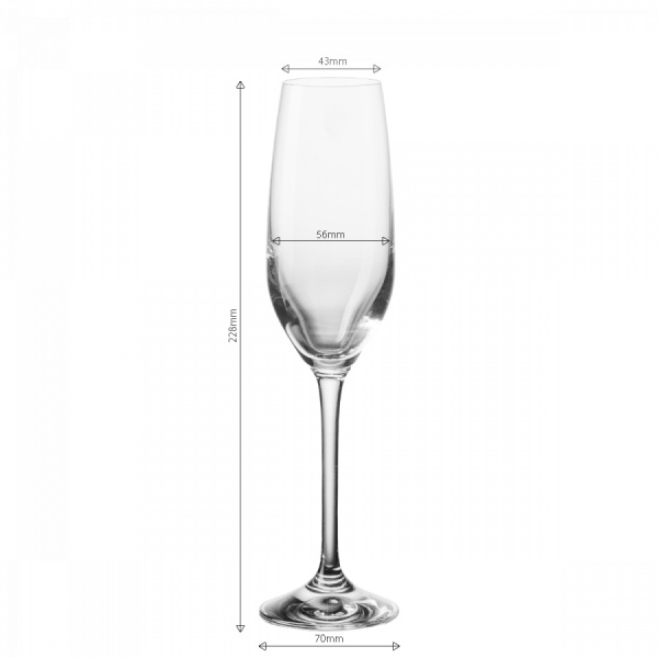 Sklenice na šampaňské 205 ml sada 4 ks - Univers Glas Lunasol META Glass