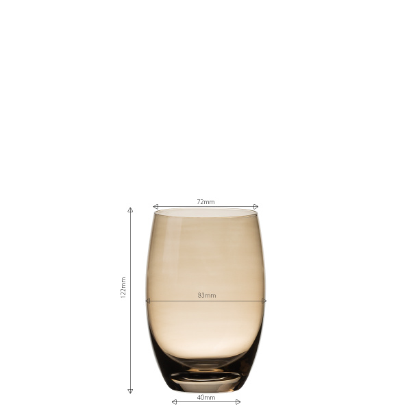 Sklenice Tumbler taupe 460 ml 6 ks - Optima Glas Lunasol