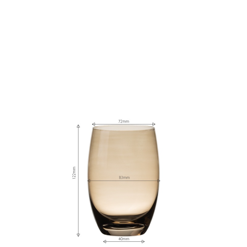 Sklenice Tumbler taupe 460 ml 6 ks - Optima Glas Lunasol