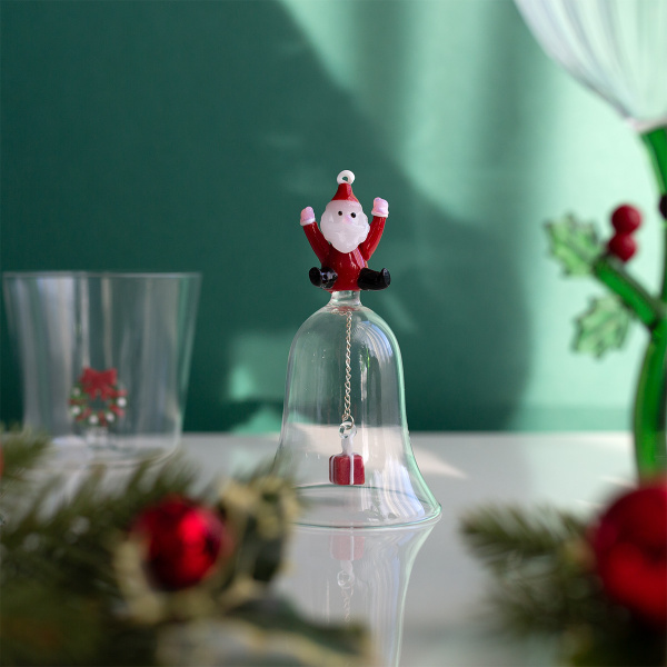 Skleněný zvonek Santa Claus | Ichendorf