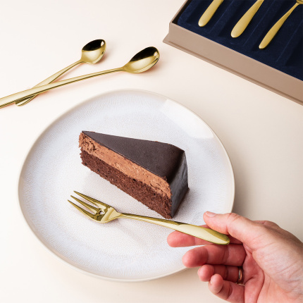 Dárková sada se srdíčkem 6 ks zlatá | Love Cutlery