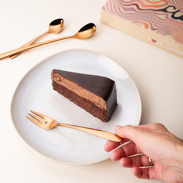 Dárková sada se srdíčkem 6 ks růžovo-zlatá — Love Cutlery