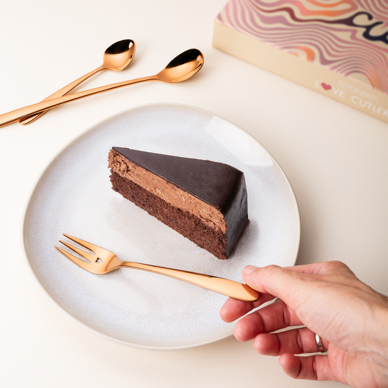Dárková sada se srdíčkem 6 ks růžovo-zlatá — Love Cutlery