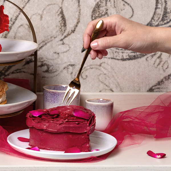 Dárková sada se srdíčkem 6 ks růžovo-zlatá — Love Cutlery