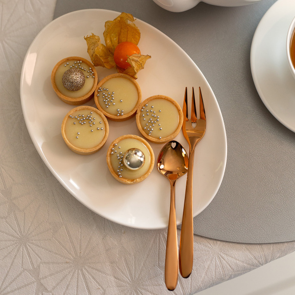 Dárková sada se srdíčkem 6 ks růžovo-zlatá — Love Cutlery