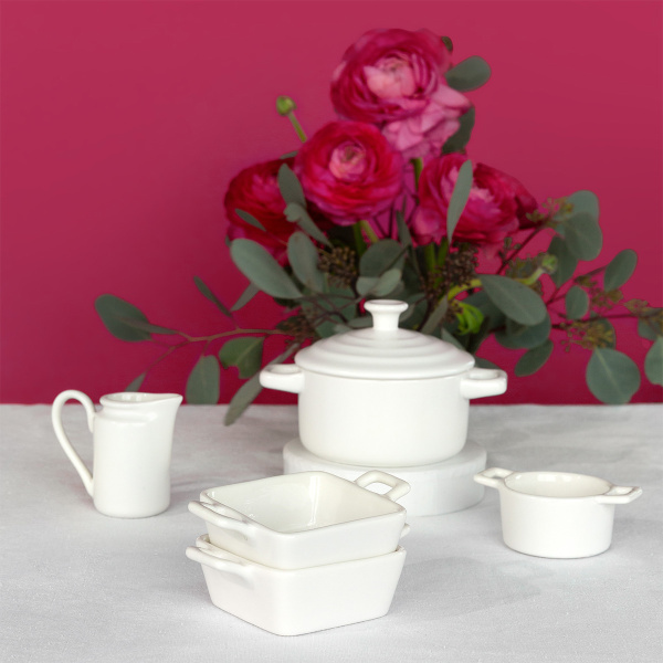 Miska Flowl Atelier bílá s uchy ø6 cm - Gaya