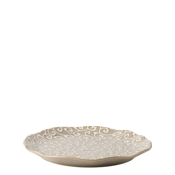 Mělký talíř Wavy 25 cm | Levante Pearl