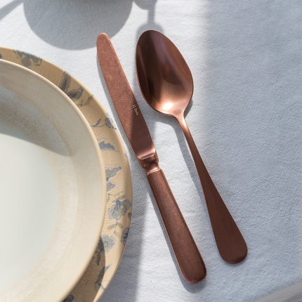 Příborová sada 24 ks - Baguette Vintage měděný