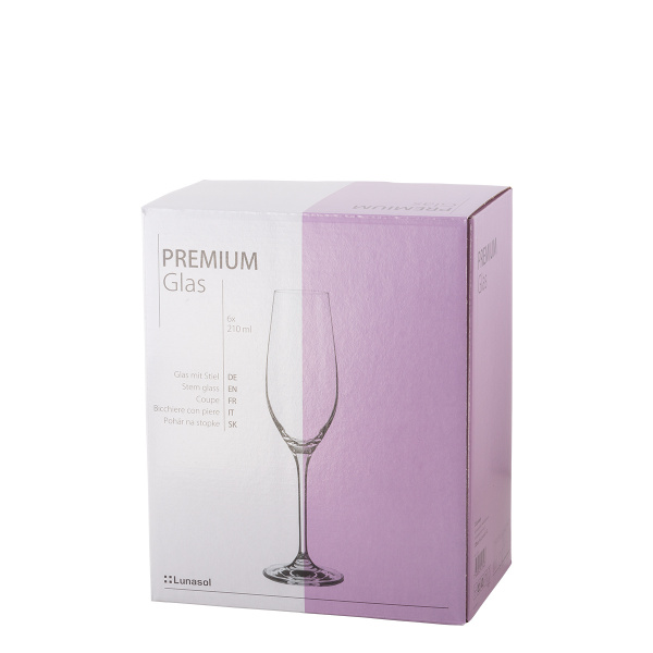Sklenice Champagner 210 ml sada 6 ks - Premium Glas Crystal