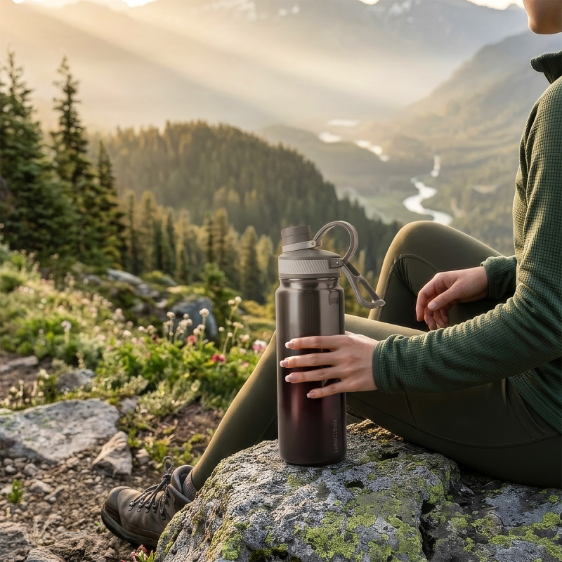 Láhev 850 ml ombre červená | to Go Lusol