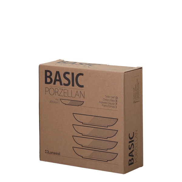 Hluboký talíř coupe 20,5 cm sada 4 ks - Basic