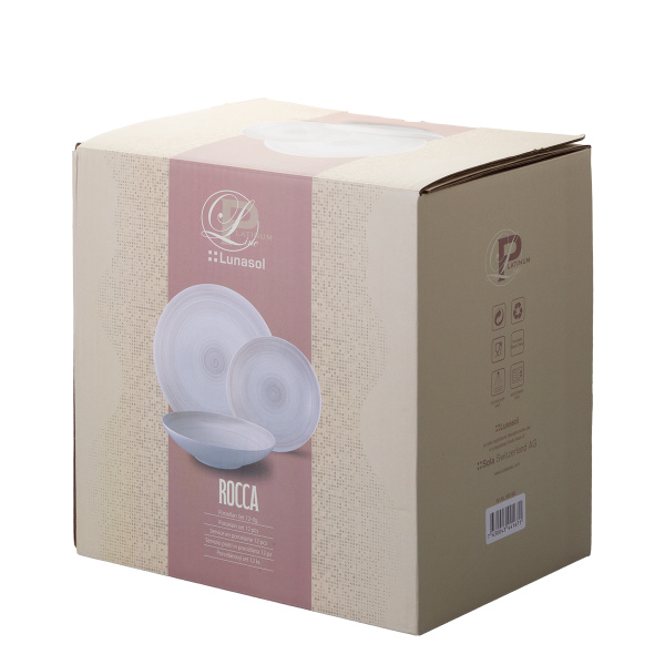 Sada talířů 12 ks | Premium Platinum Line Rocca