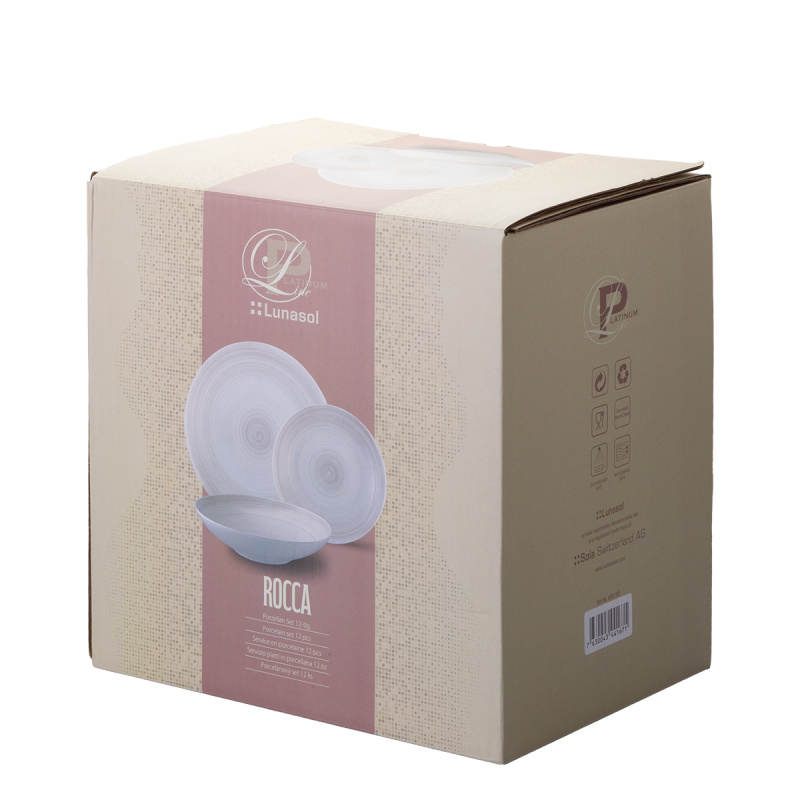 Sada talířů 12 ks | Premium Platinum Line Rocca