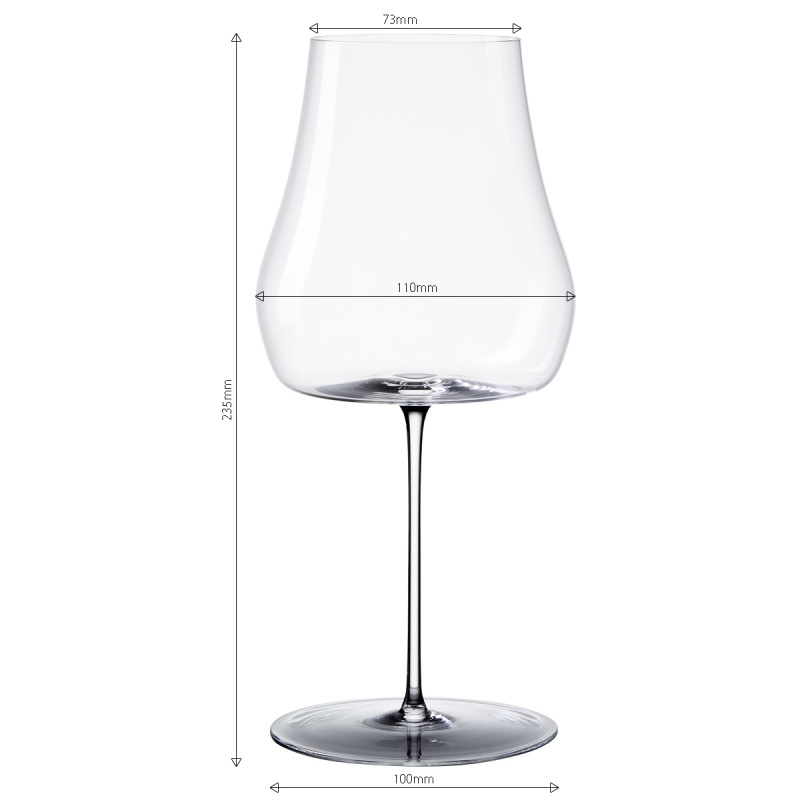 Sklenice na červené víno Bordeaux 530 ml set 2 ks – Green Wave Platinum Line