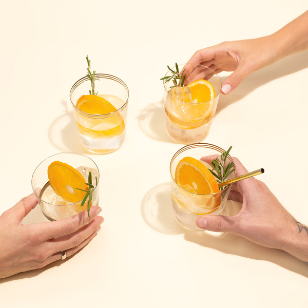 Sklenice Tumbler se třemi pruhy v platinové barvě 440 ml - 21st Century Glas