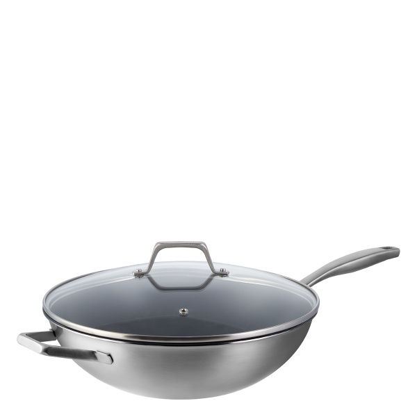Wok se skleněnou poklicí ø 30 cm | Sirius Terra